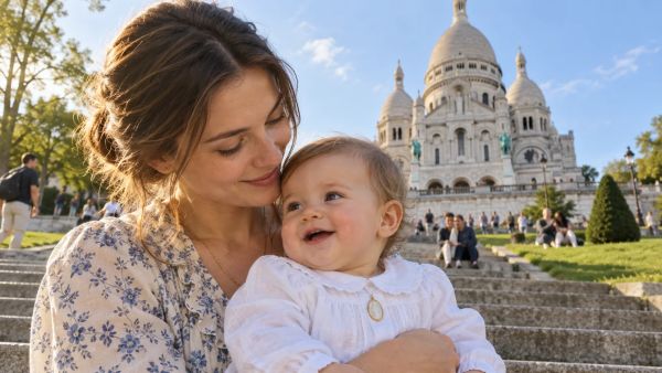 Explorez nos médailles de baptême en nacre d'exception