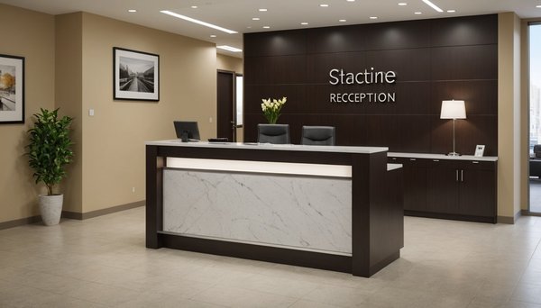 Comptoir d'accueil avec tiroir : alliez style et fonctionnalité